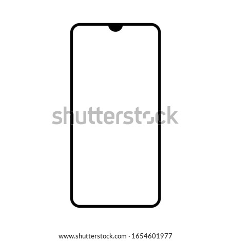 Notch screen phone vector illustration