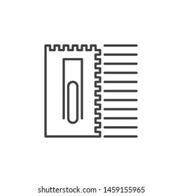 Notched Trowel vector concept icon or symbol in outline style