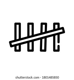 notches prisoner line icon vector. notches prisoner sign. isolated contour symbol black illustration