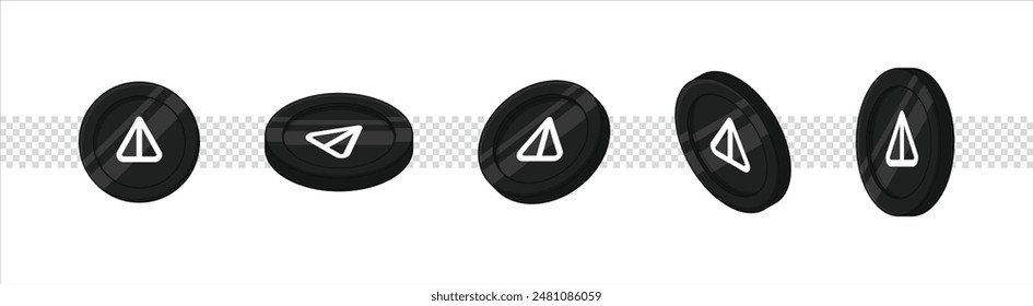 Notcoin cryptocurrency illustration on isolated background