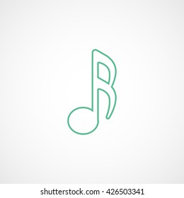 Note 16 Green Flat Icon On White Background