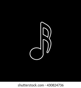 Note 16 Icon On Black Background