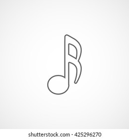 Note 16 Line Icon On White Background