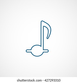 Note 8 Blue Icon On White Background