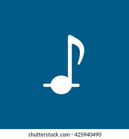 Note 8 Flat Icon On Blue Background