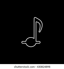 Note 8 Icon On Black Background