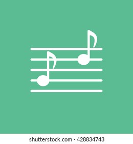 Note 8 Icon On Green Background