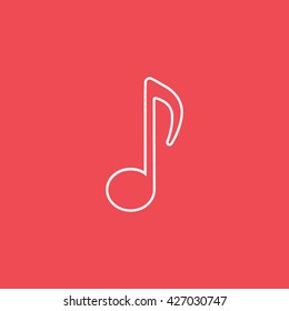 Note 8 Icon On Red Background
