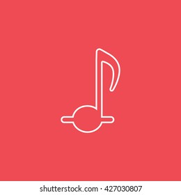 Note 8 Icon On Red Background