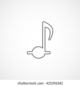 Note 8 Line Icon On White Background
