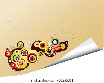 note with abstract design