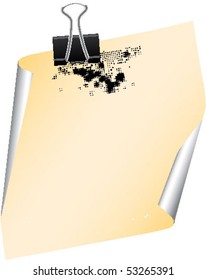 note with abstract design