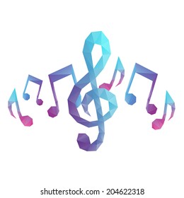 Note abstract isolated on a white backgrounds, vector illustration