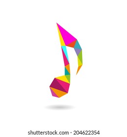 Note abstract isolated on a white backgrounds, vector illustration