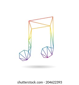 Note abstract isolated on a white backgrounds, vector illustration