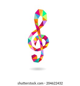Note abstract isolated on a white backgrounds, vector illustration