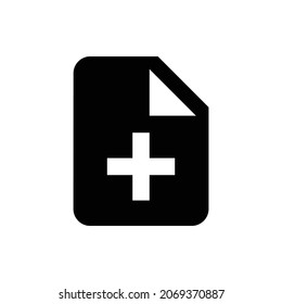 note add Icon. Flat style design isolated on white background. Vector illustration