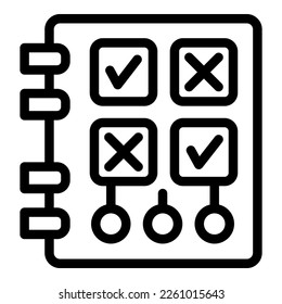 Note biological station icon outline vector. Space research. Eco cycle