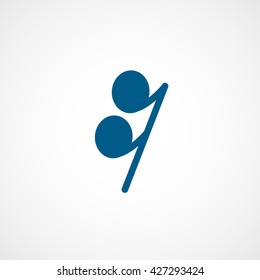 Note Blue Icon On White Background