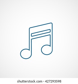 Note Blue Icon On White Background