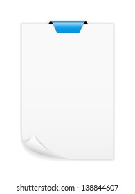 The note board with blank blue tag / The note paper