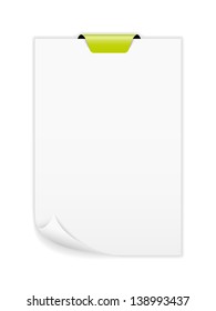 The note board with blank green tag / The note paper