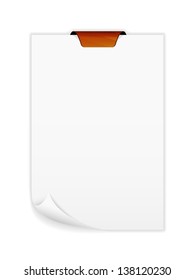 The note board with blank piece of paper / The note board