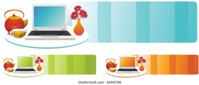 Note Book and breakfast-  set of banners