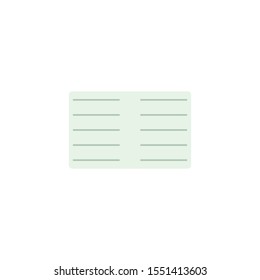 note or book, card vector, symbol or icon