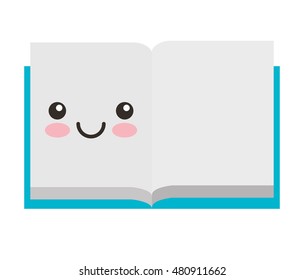 note book character kawaii style vector illustration design