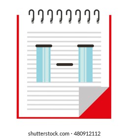 note book character kawaii style vector illustration design