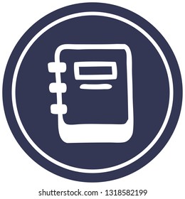 note book circular icon symbol