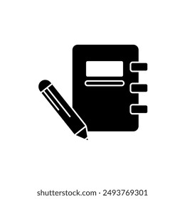 Notizbuch-Konzeptzeilensymbol. Einfache Elementdarstellung. Entwurf des Umrisssymbols des Notizbuchkonzepts.
