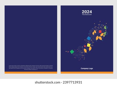 Note Book cover design with elegant design