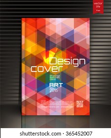 note book cover layout design for colored vector the sample