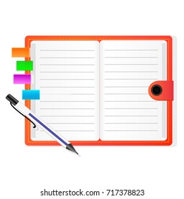 The Note book design of vector.