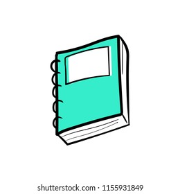 note book doodle icon vector