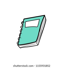 note book doodle icon vector
