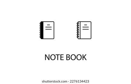 Note book double icon design stock illustration