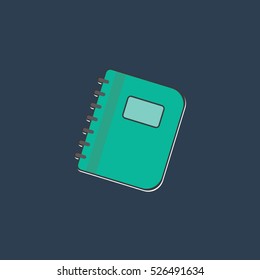 note book flat icon vector