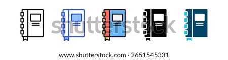 Note Book Icon Collection With Multiple Styles