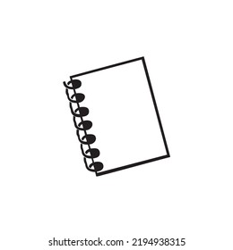icono del libro de notas , espacio de copia , plantilla , ilustración vectorial 