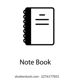 Note book icon design stock illustration