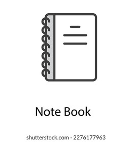 Note book icon design stock illustration