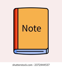 note book icon flat illustration style