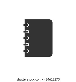 Note book icon, flat symbol design, vector