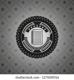 note book icon inside black badge