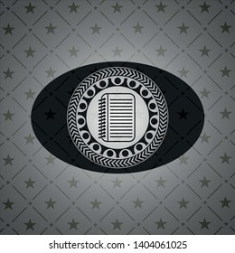 note book icon inside dark badge