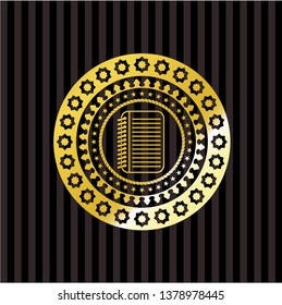 note book icon inside shiny badge