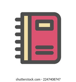 note book icon logo flat style vector